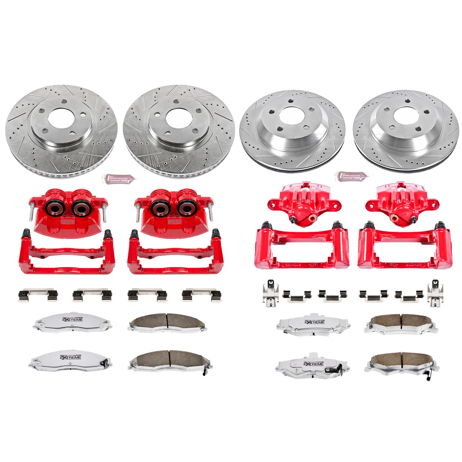 PowerStop KC1548-26 PowerStop Z26 Street Warrior Brake Upgrade Kits with Calipers - Zander Auto Parts