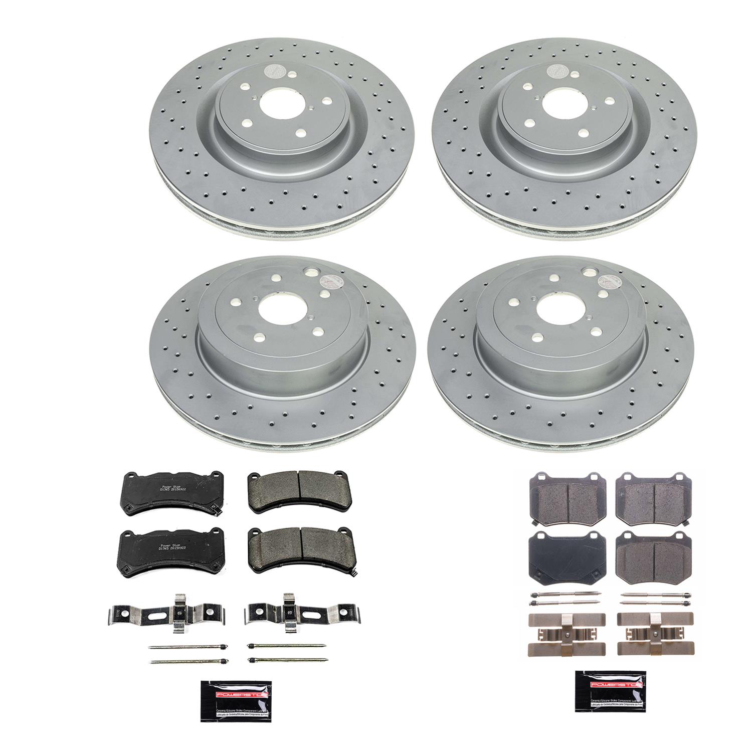 PowerStop CRK8522 PowerStop Z17 Evolution Plus GEOMET Coated Brake Kits - Zander Auto Parts