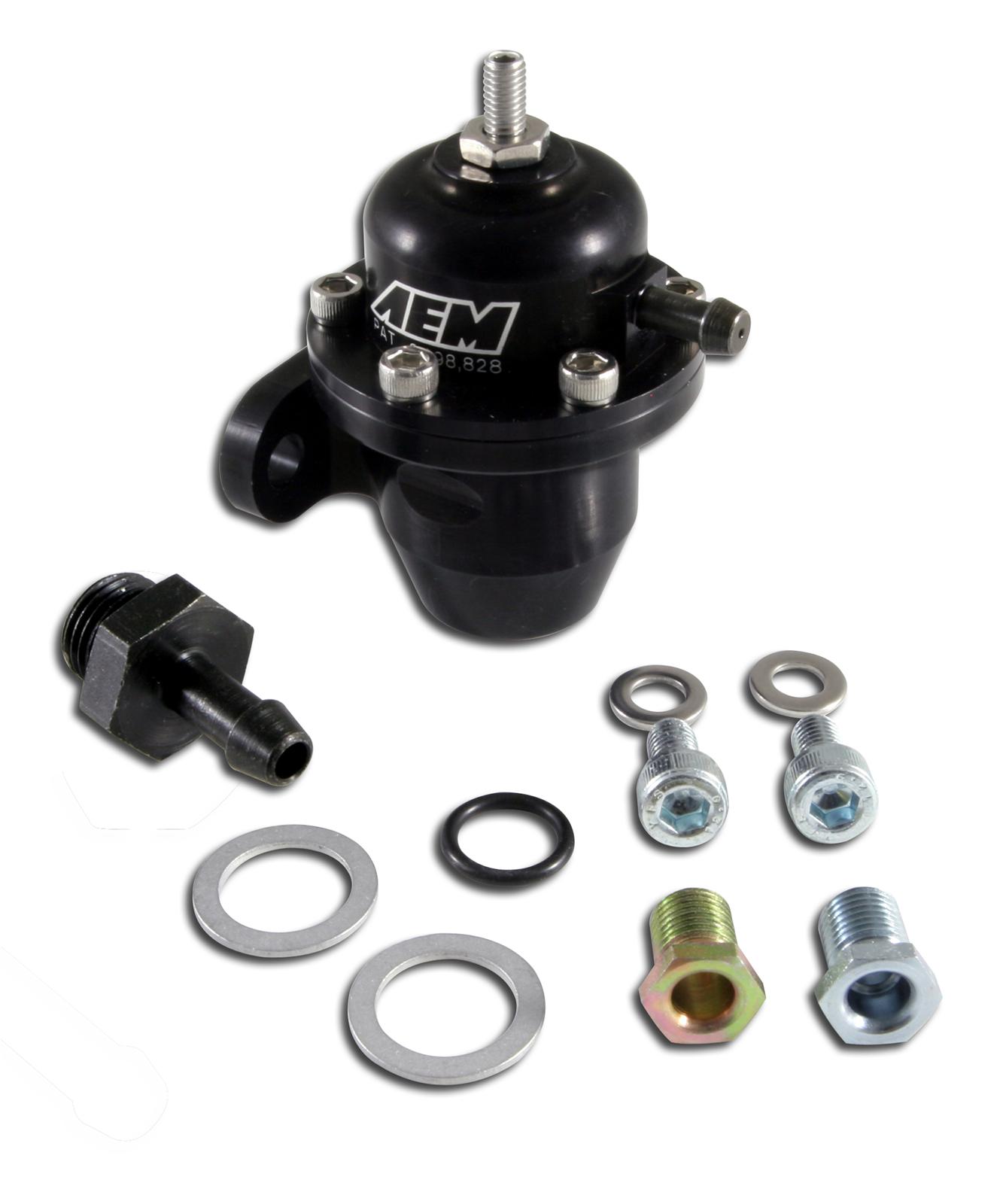 AEM Electronics 25-300BK AEM Electronics Billet Adjustable Fuel Pressure Regulators - Zander Auto Parts