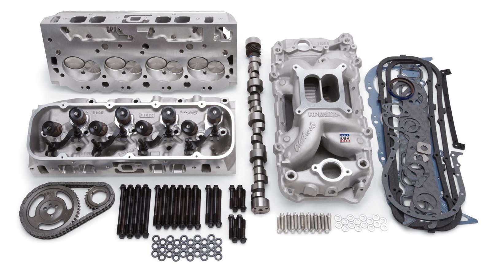 Edelbrock 2079 Edelbrock Total Power Package 540 HP Big Block Chevy Top-End Engine Kits - Zander Auto Parts