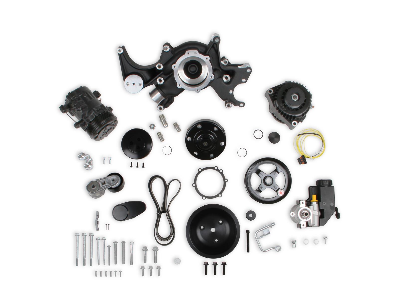 Holley 20-242BK Holley Mid-Mount Complete Accessory Systems - Zander Auto Parts
