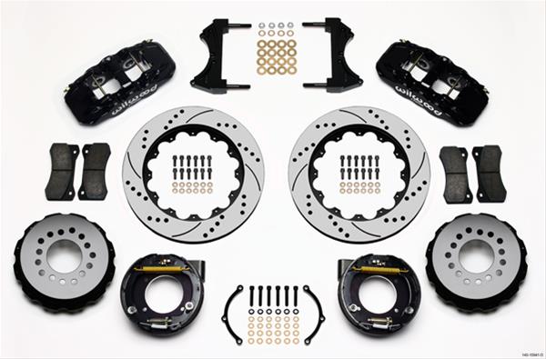 Wilwood Disc Brakes 140-10941-D Wilwood AERO4 Big Brake Rear Parking Brake Kits - Zander Auto Parts