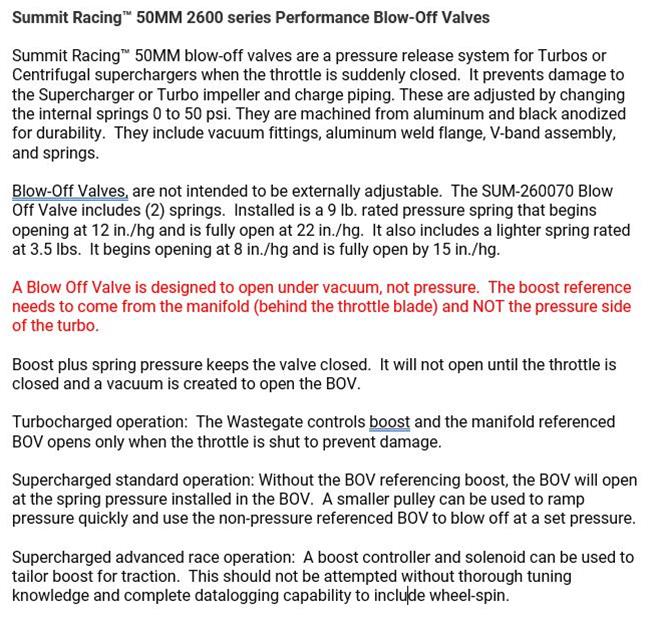 Summit Racing SUM-260070 Summit Racing™ 50MM Blow-Off Valves - Zander Auto Parts