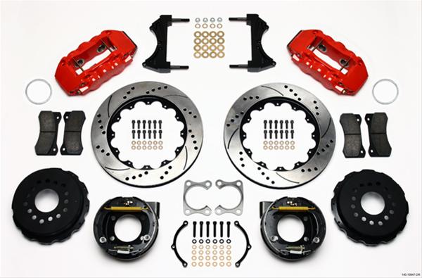 Wilwood Disc Brakes 140-10947-DR Wilwood AERO4 Big Brake Rear Brake Kits - Zander Auto Parts