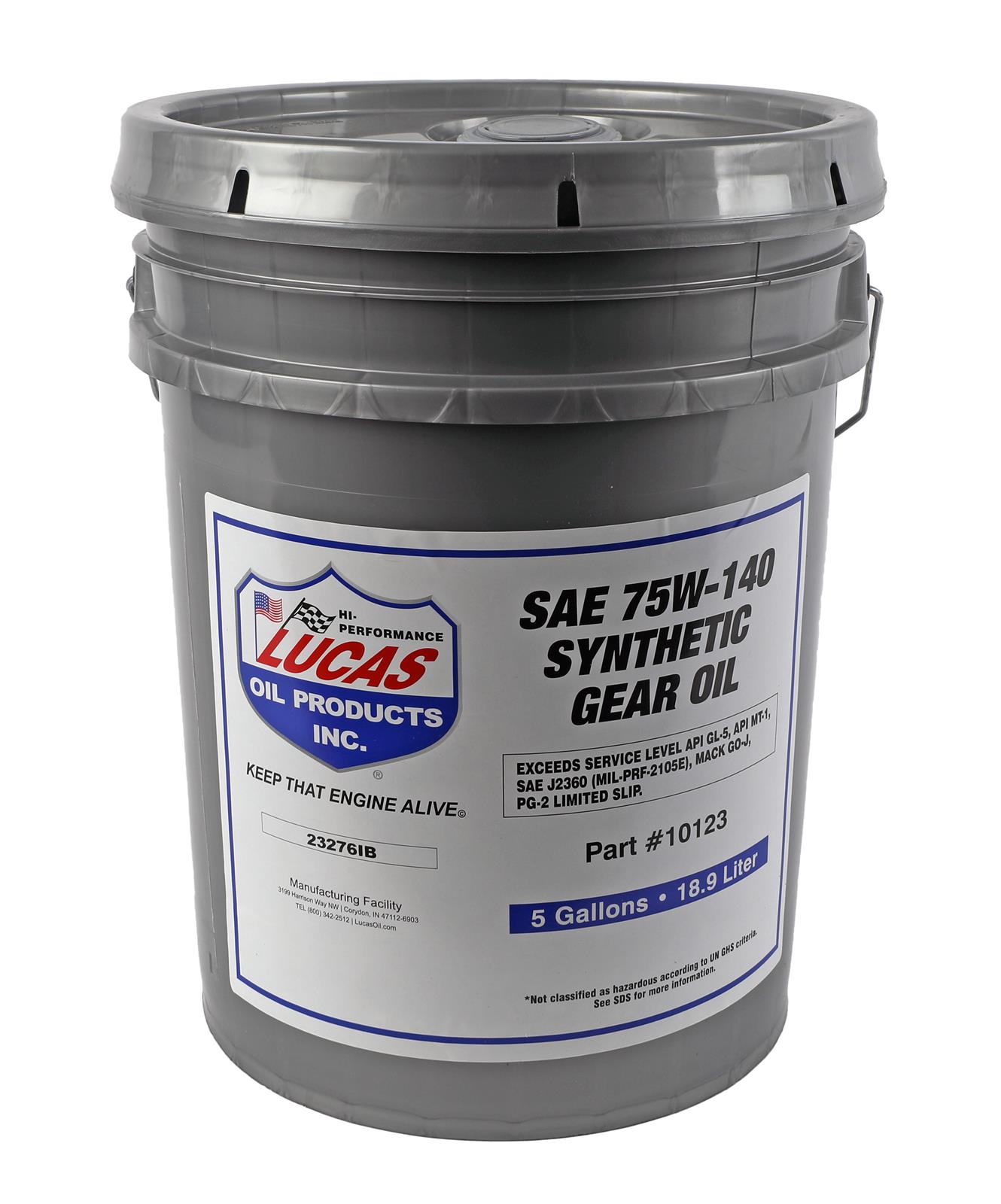 Lucas Oil 10123 Lucas Pure Synthetic Gear Oil - Zander Auto Parts