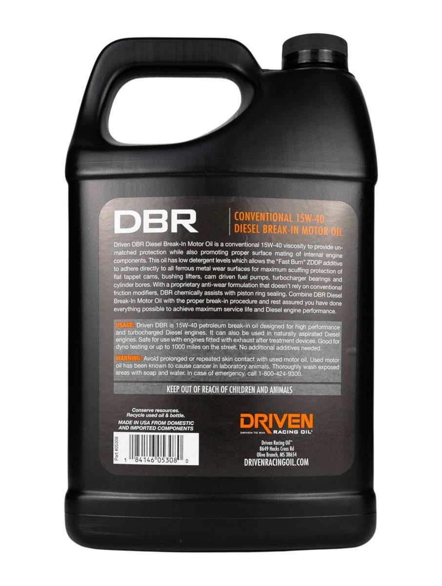 Driven Racing Oil 05308 Driven Racing Oil DBR Break-In Diesel Motor Oil - Zander Auto Parts