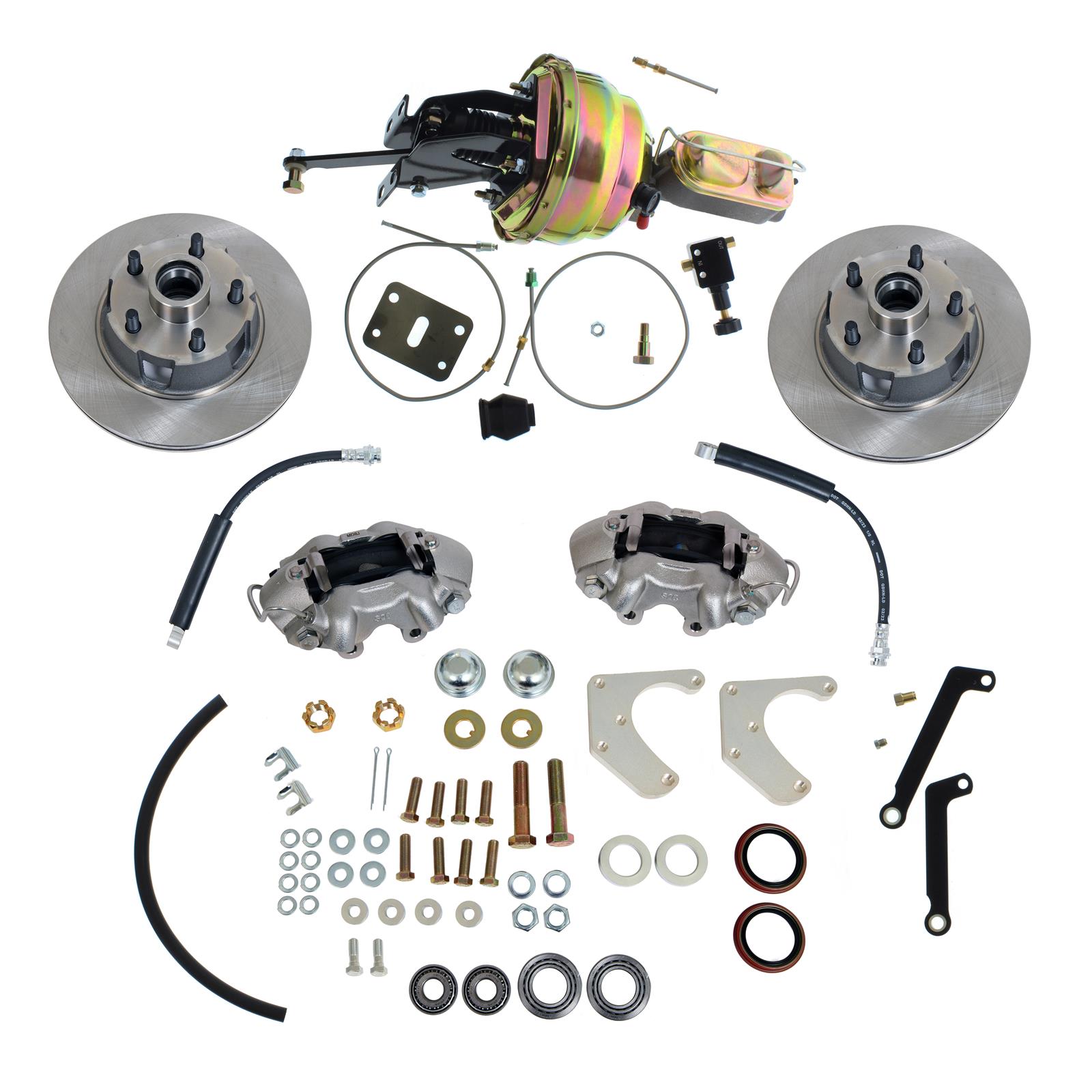 Summit Racing SUM-BK-45036 Summit Racing™ Stock Spindle Drum-to-Disc Brake Conversion Kits - Zander Auto Parts