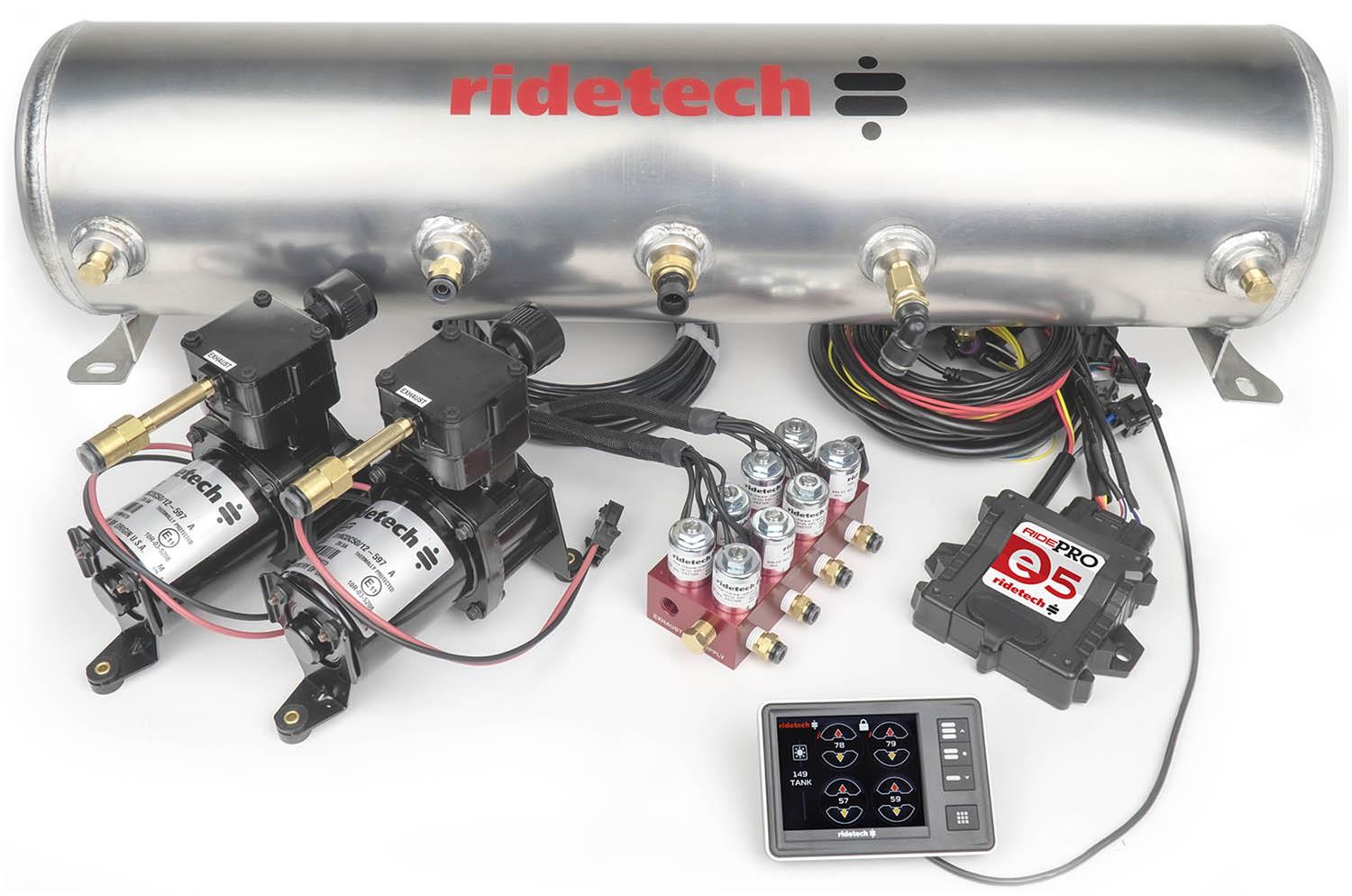 Ridetech 30534100 Ridetech Ridepro E5 Air Ride Suspension Control Dual Compressor Systems - Zander Auto Parts