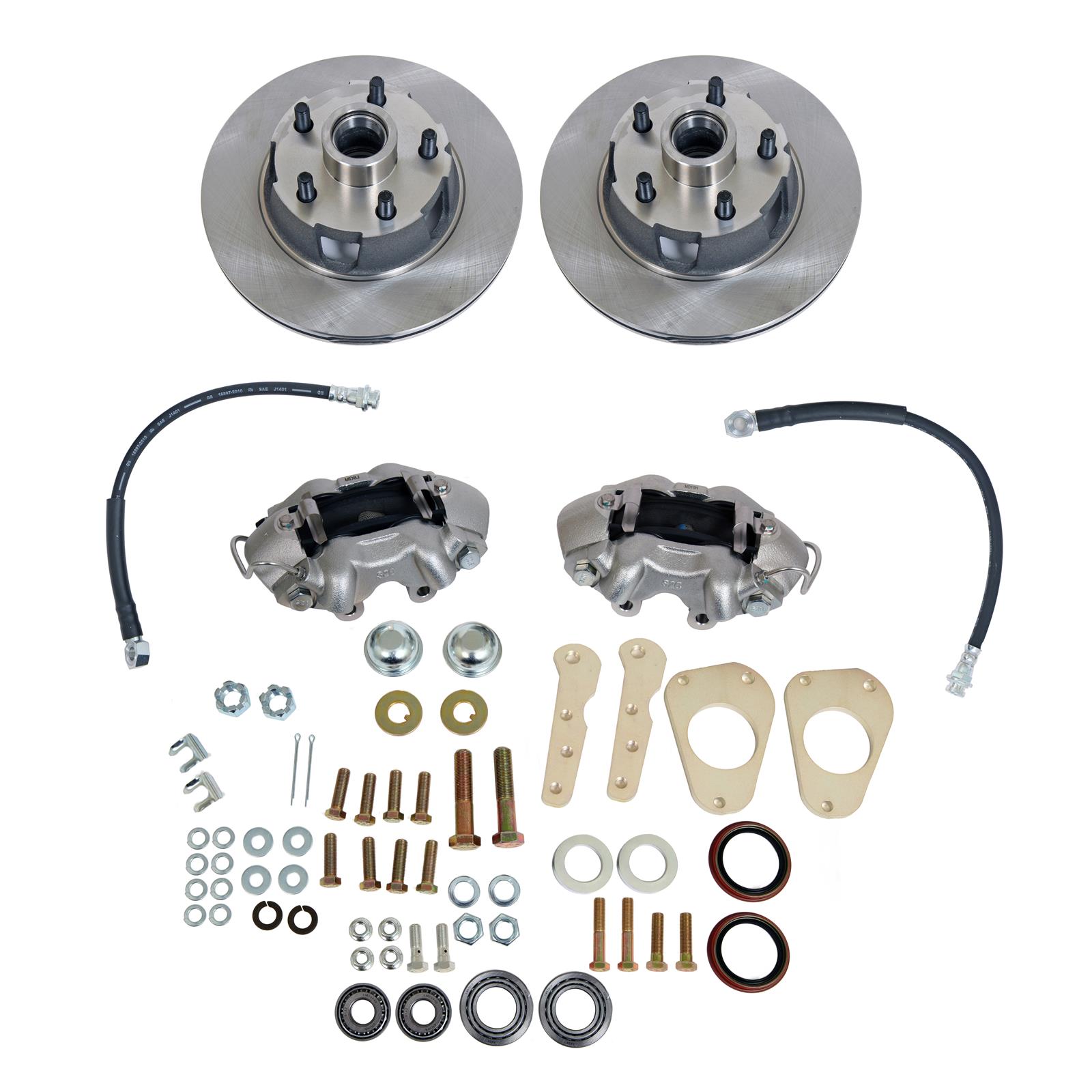 Summit Racing SUM-BK-45006 Summit Racing™ Stock Spindle Drum-to-Disc Brake Conversion Kits - Zander Auto Parts