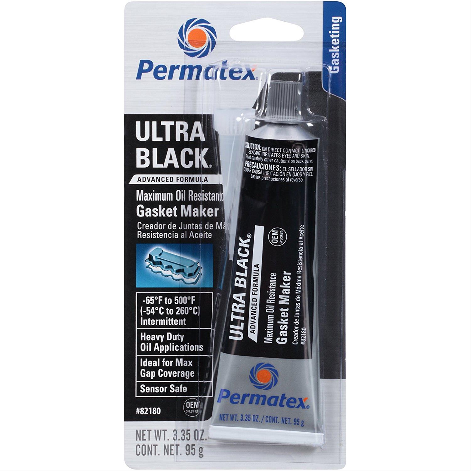 Permatex 82180 Permatex Ultra Black Maximum Oil Resistance RTV Silicone Gasket Maker - Zander Auto Parts