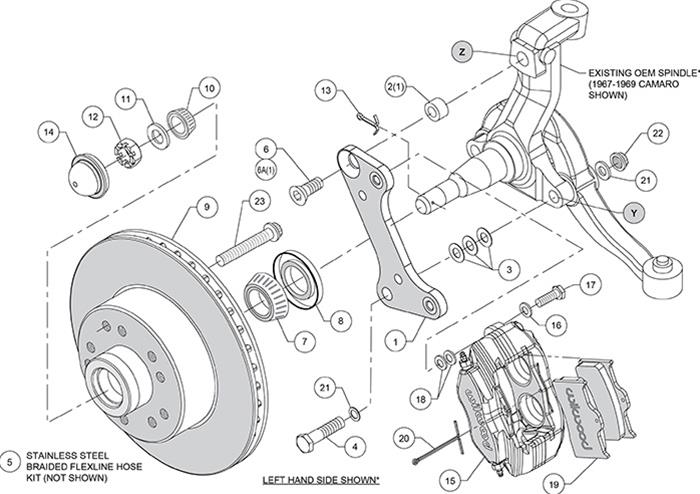 Wilwood Disc Brakes 140-15272-R Wilwood Classic Series Dynalite Front Brake Kits - Zander Auto Parts