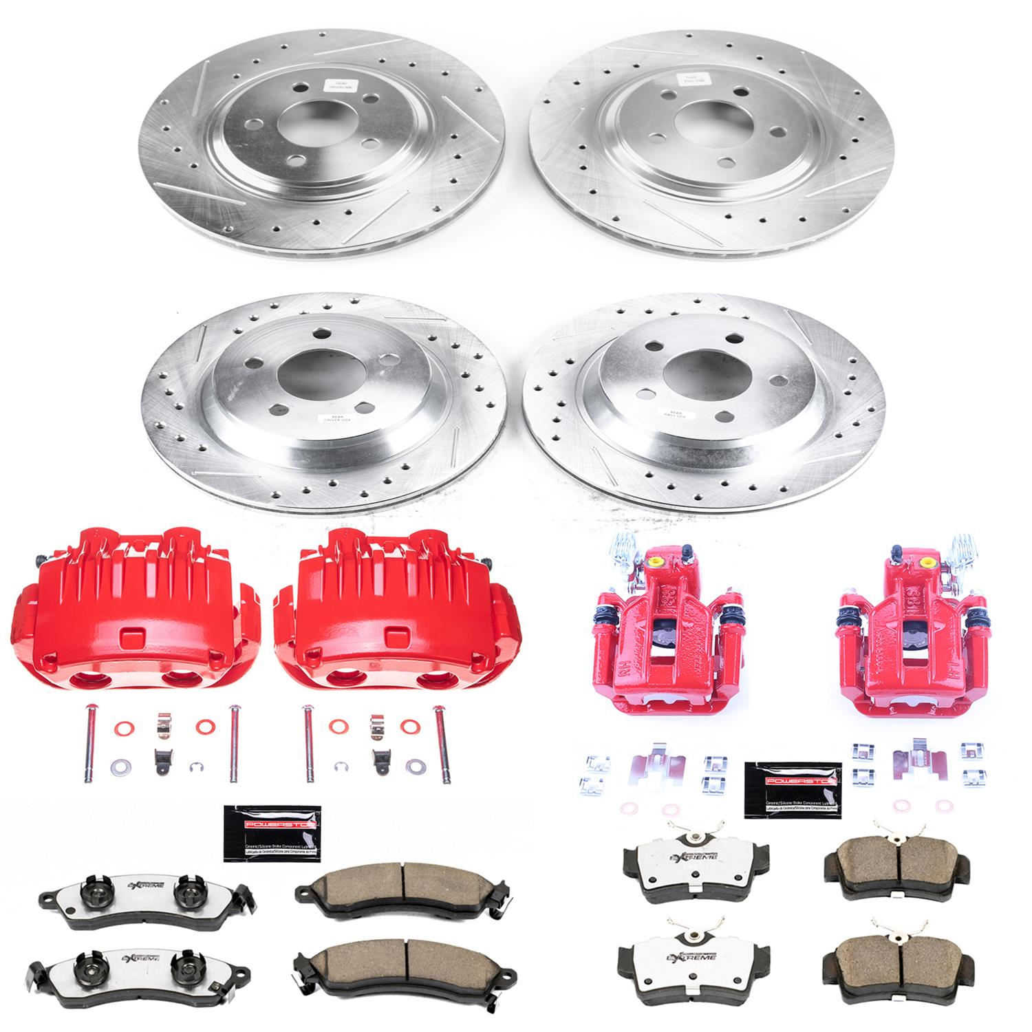 PowerStop KC1305D-26 PowerStop Z26 Street Warrior Brake Upgrade Kits with Calipers - Zander Auto Parts