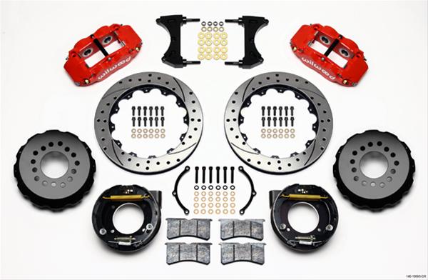 Wilwood Disc Brakes 140-10093-DR Wilwood Forged Narrow Superlite 4R Big Brake Rear Parking Brake Kits - Zander Auto Parts
