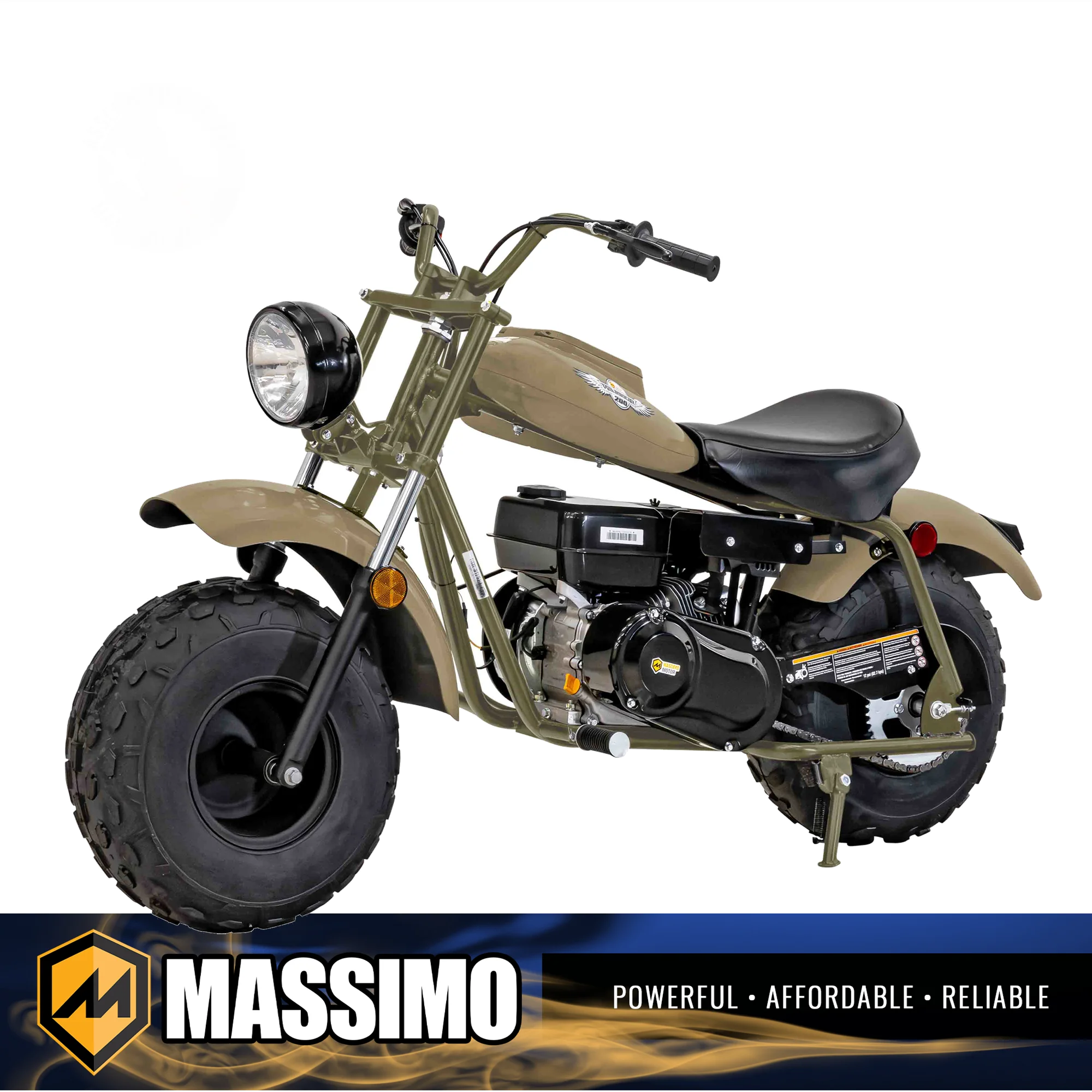 Massimo MB200 Minibike 6.5 HP Gas Powered 196cc Motorcycle - Quicksand - Zander Auto Parts