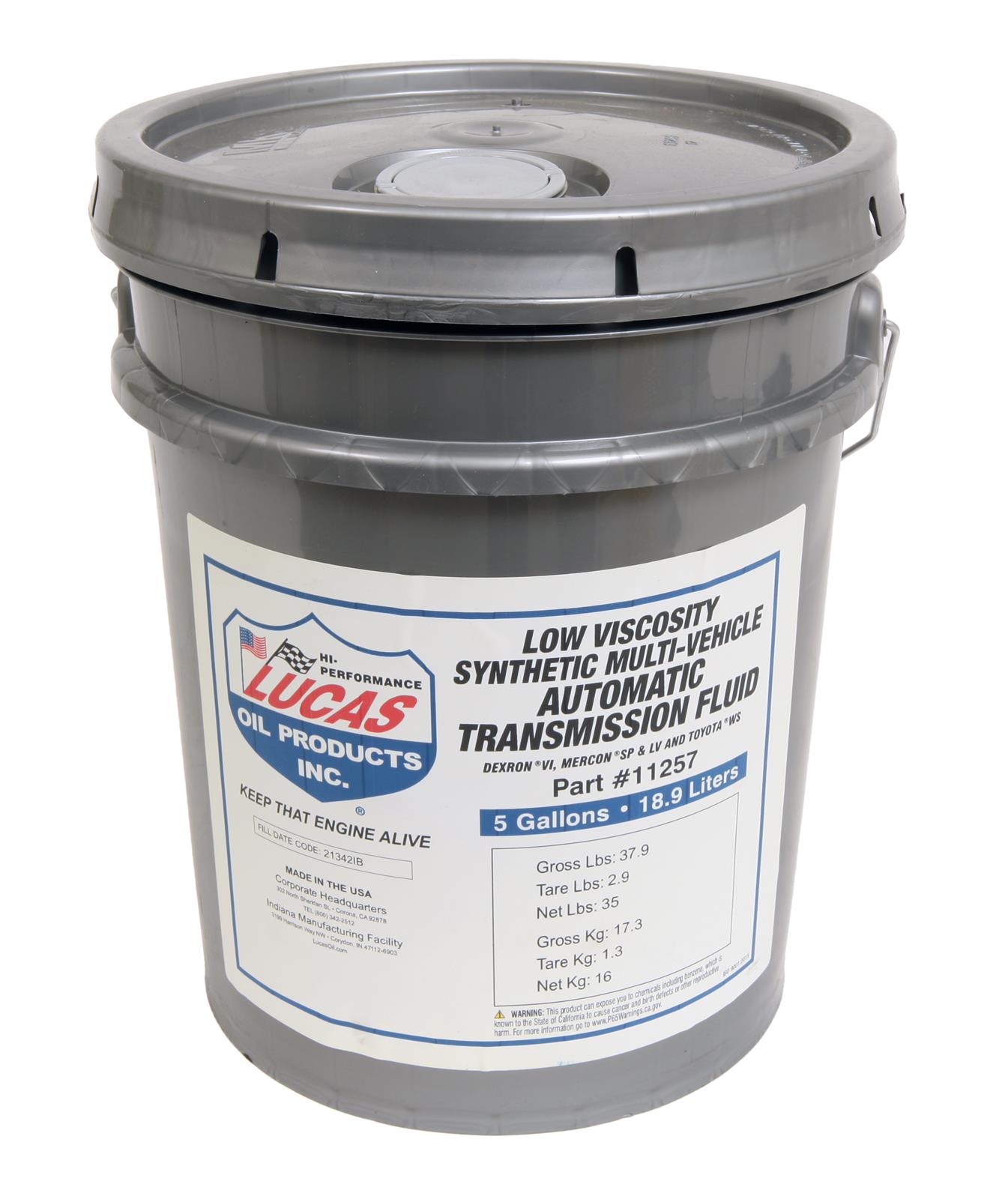 Lucas Oil 11257 Lucas Low Viscosity Synthetic Multi-Vehicle Automatic Transmission Fluid - Zander Auto Parts