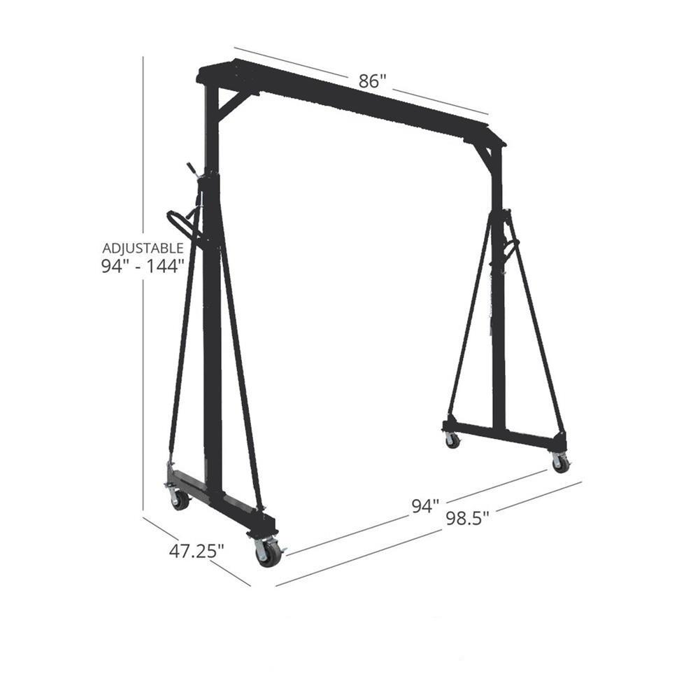 Summit Racing SUM-905226 Summit Racing™ 1-Ton Adjustable Height Gantry Cranes - Zander Auto Parts