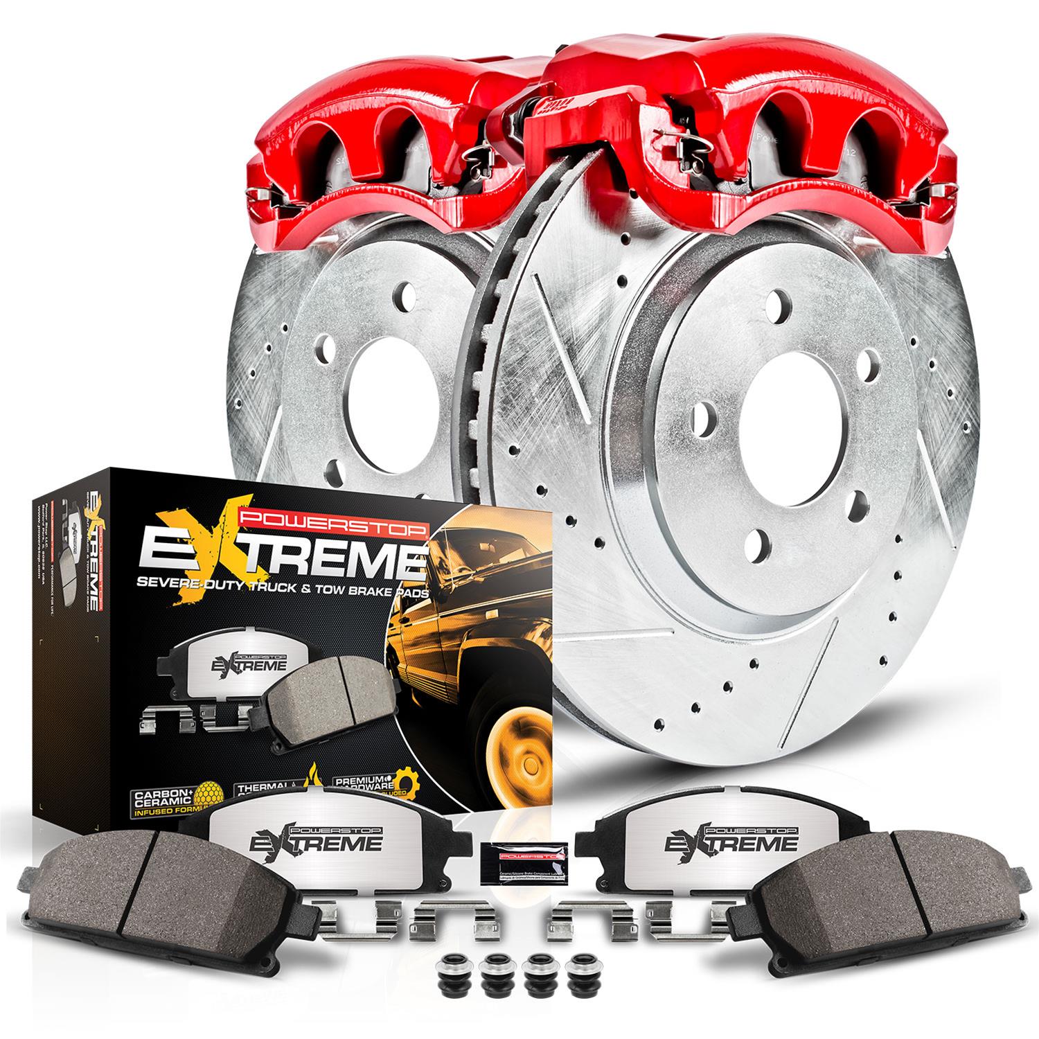 PowerStop KC5490-36 PowerStop Z36 Truck and Tow Brake Upgrade Kits with Calipers - Zander Auto Parts