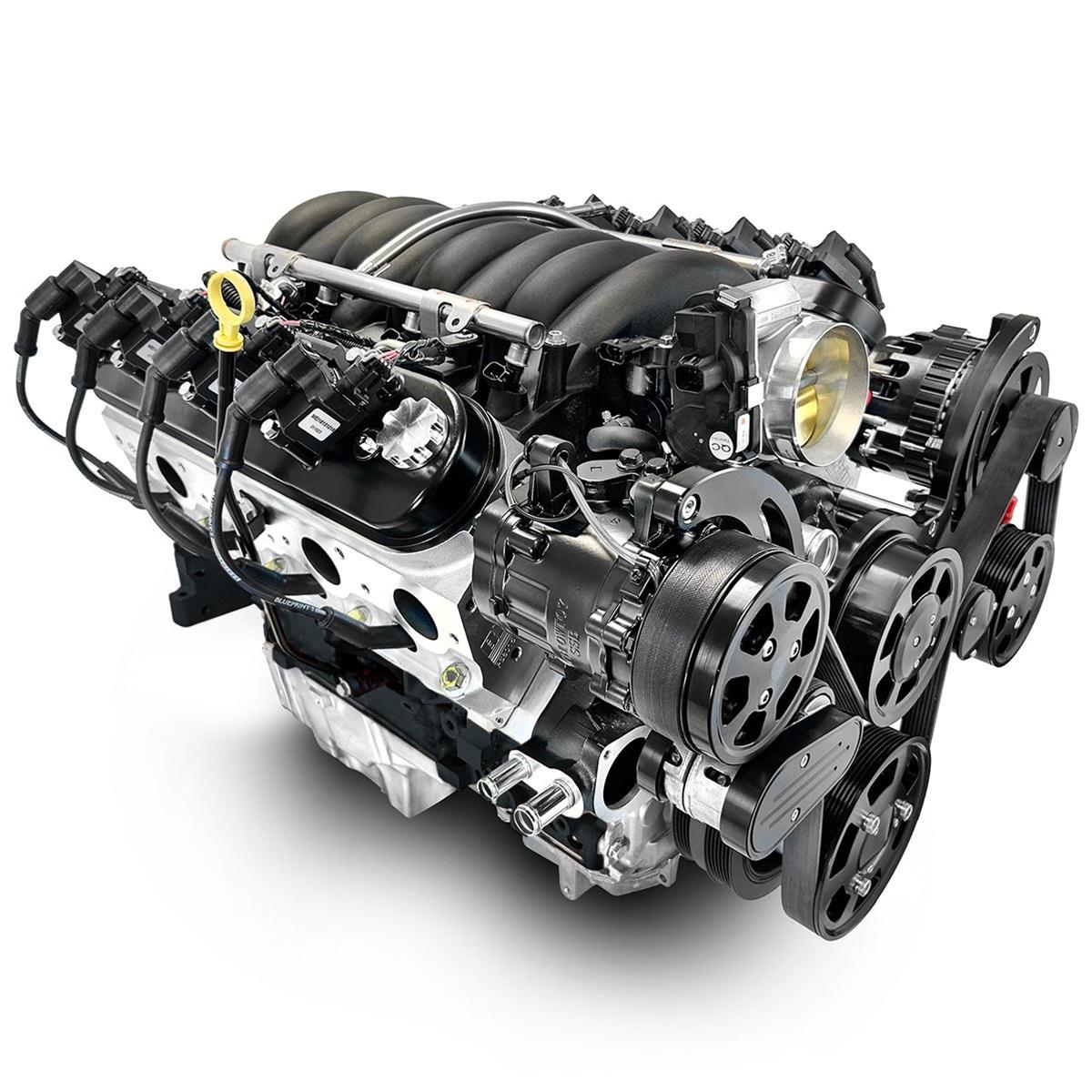 BluePrint Engines PSLS3763CTFKB BluePrint Engines Pro Series Chevy LS 376 C.I.D. 530 HP EFI Base Dressed Long Block Crate Engines - Zander Auto Parts