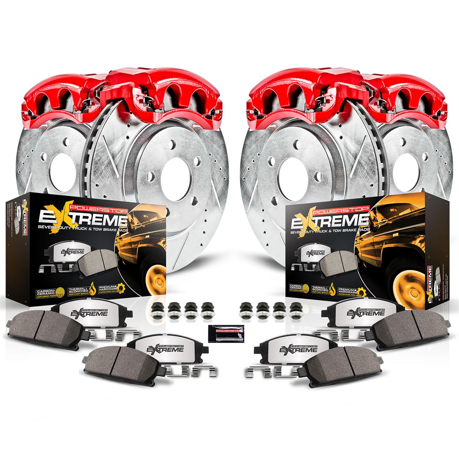 PowerStop KC3166-36 PowerStop Z36 Truck and Tow Brake Upgrade Kits with Calipers - Zander Auto Parts