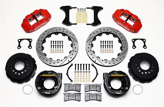 Wilwood Disc Brakes 140-9217-DR Wilwood Forged Narrow Superlite 4R Big Brake Rear Parking Brake Kits - Zander Auto Parts