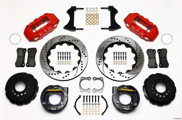 Wilwood Disc Brakes 140-10944-DR Wilwood AERO4 Big Brake Rear Brake Kits - Zander Auto Parts