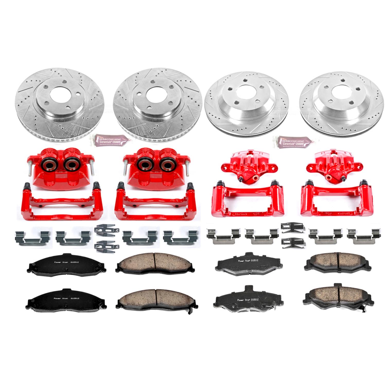 PowerStop KC1548 PowerStop Z23 Evolution Sport Brake Upgrade Kits with Calipers - Zander Auto Parts