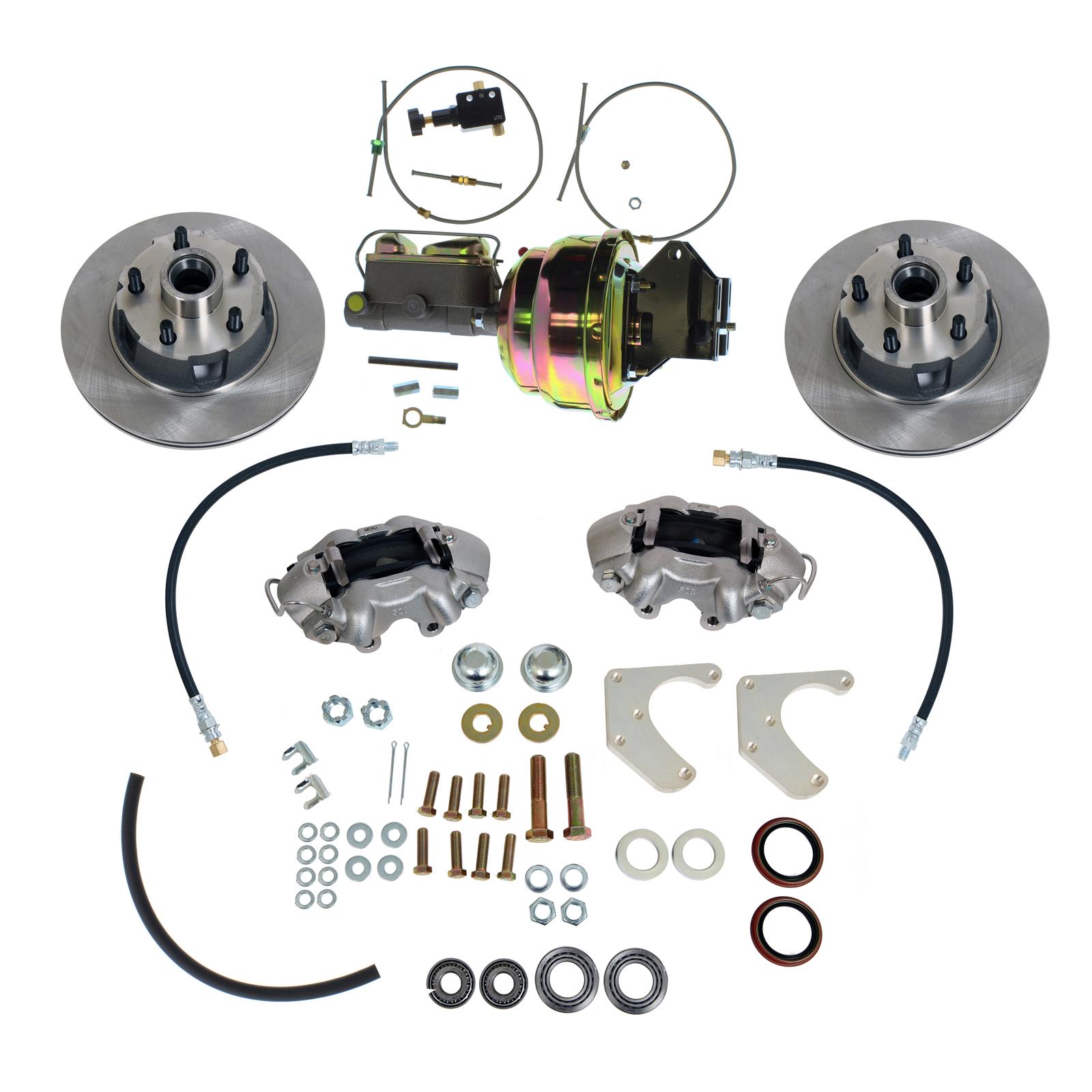 Summit Racing SUM-BK-45052 Summit Racing™ Stock Spindle Drum-to-Disc Brake Conversion Kits - Zander Auto Parts