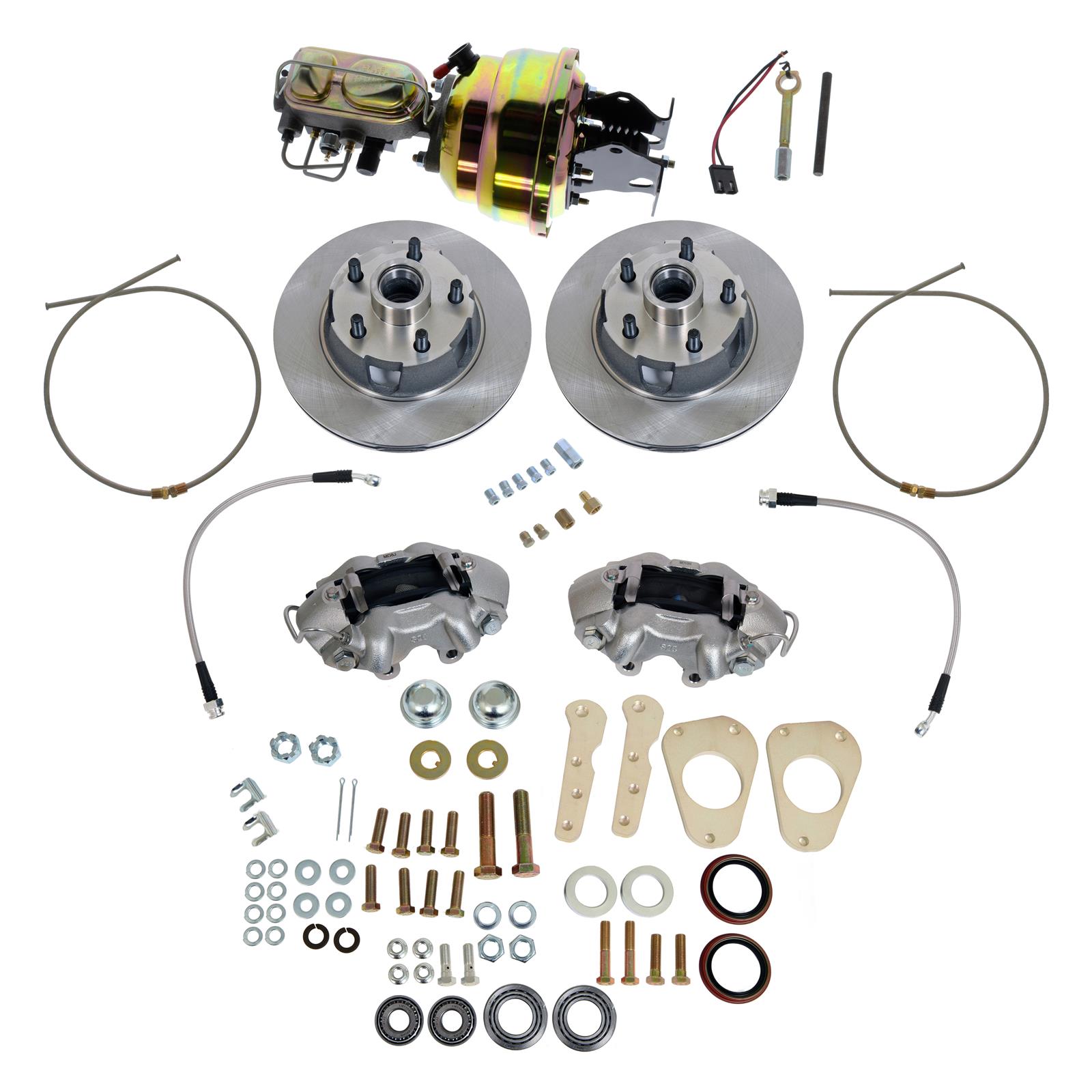 Summit Racing SUM-BK-45002 Summit Racing™ Stock Spindle Drum-to-Disc Brake Conversion Kits - Zander Auto Parts