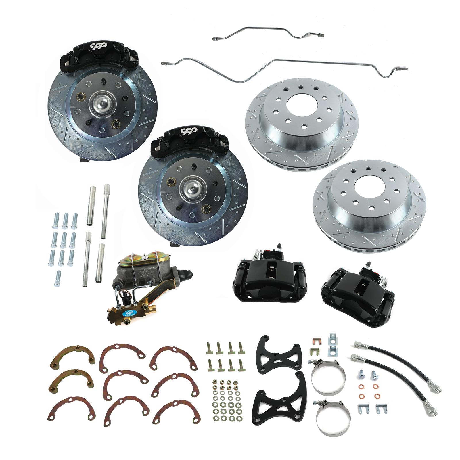 Classic Performance 7387FRBK5-BB Classic Performance Complete Front and Rear Disc Brake Kits - Zander Auto Parts