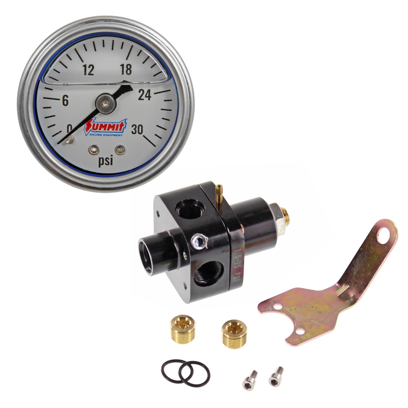 Summit Racing SUM-220058-KIT Summit Racing™ 4-Port Fuel Pressure Regulators - Zander Auto Parts