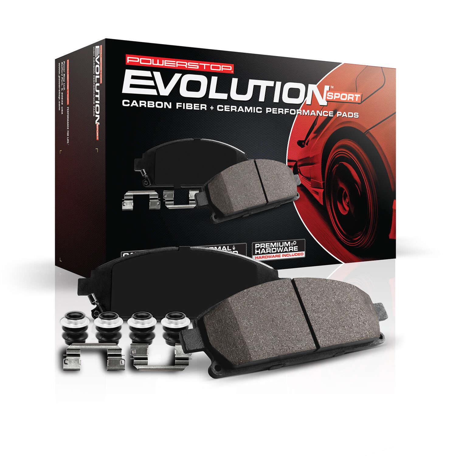 PowerStop Z23-154 PowerStop Z23 Evolution Sport Brake Pads and Hardware Kits - Zander Auto Parts