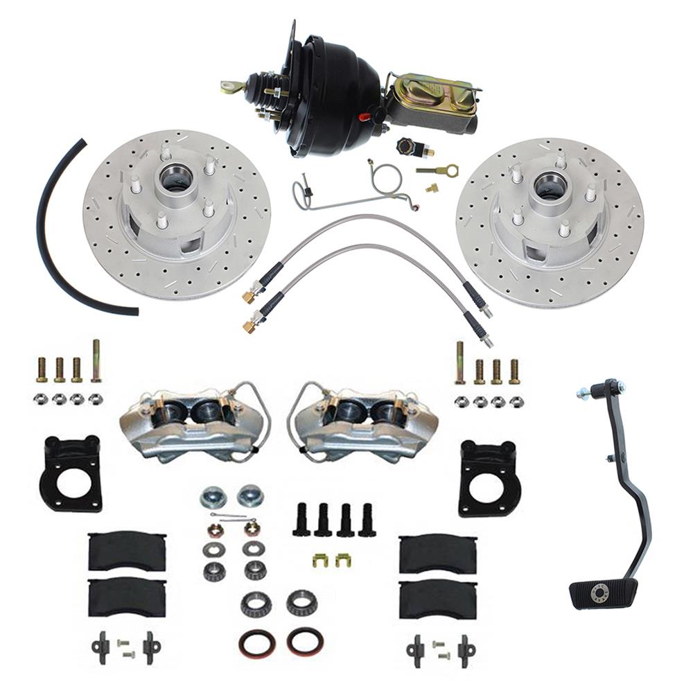 Summit Racing SUM-BK-45031 Summit Racing™ Stock Spindle Drum-to-Disc Brake Conversion Kits - Zander Auto Parts