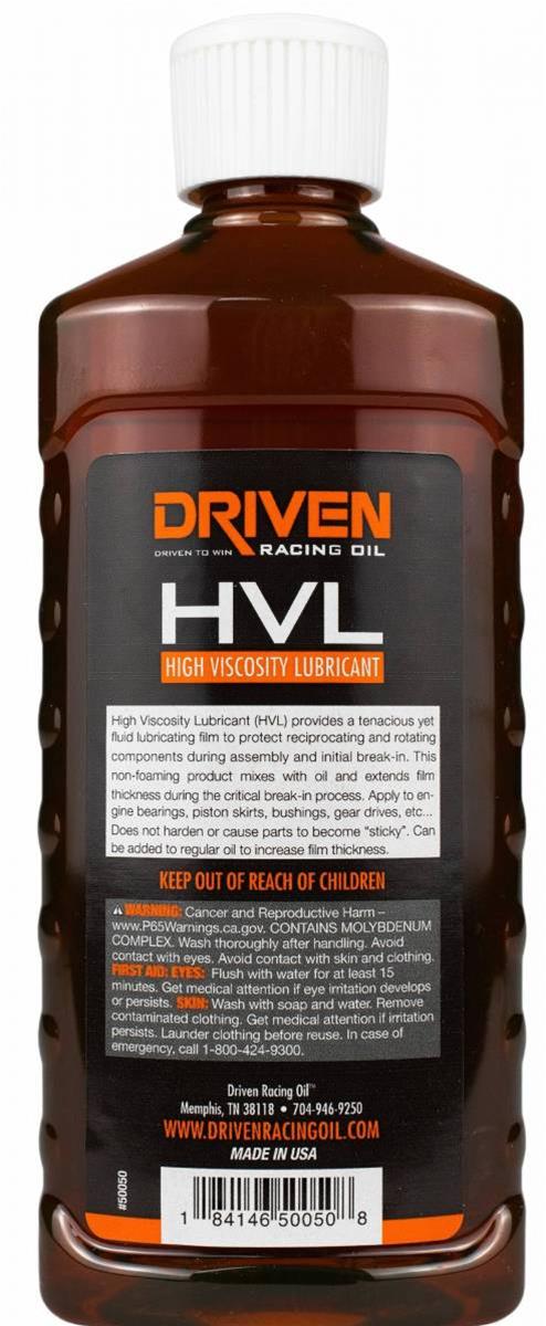 Driven Racing Oil 50050 Driven Racing Oil HVL High Viscosity Assembly Oil - Zander Auto Parts