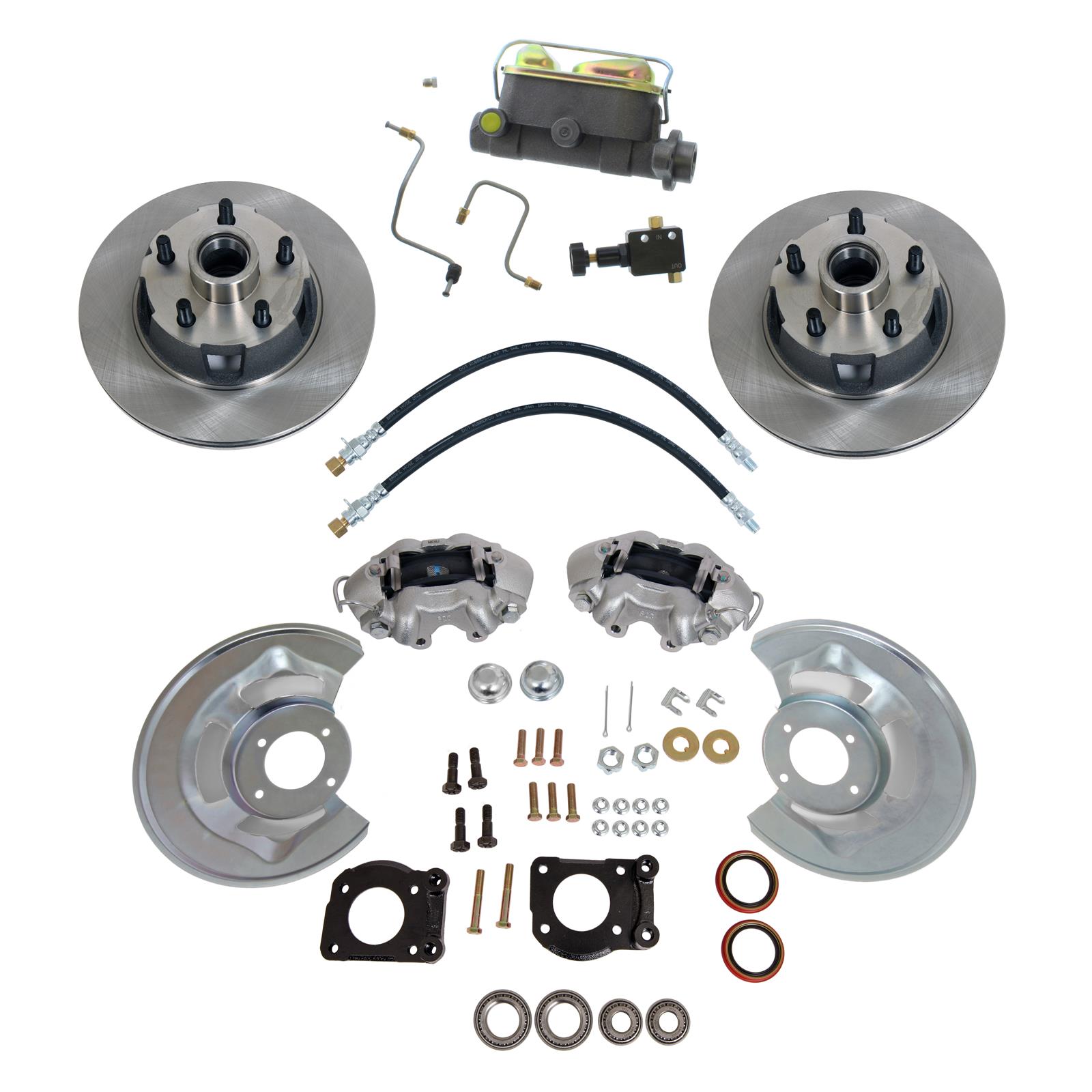 Summit Racing SUM-BK-45010 Summit Racing™ Stock Spindle Drum-to-Disc Brake Conversion Kits - Zander Auto Parts