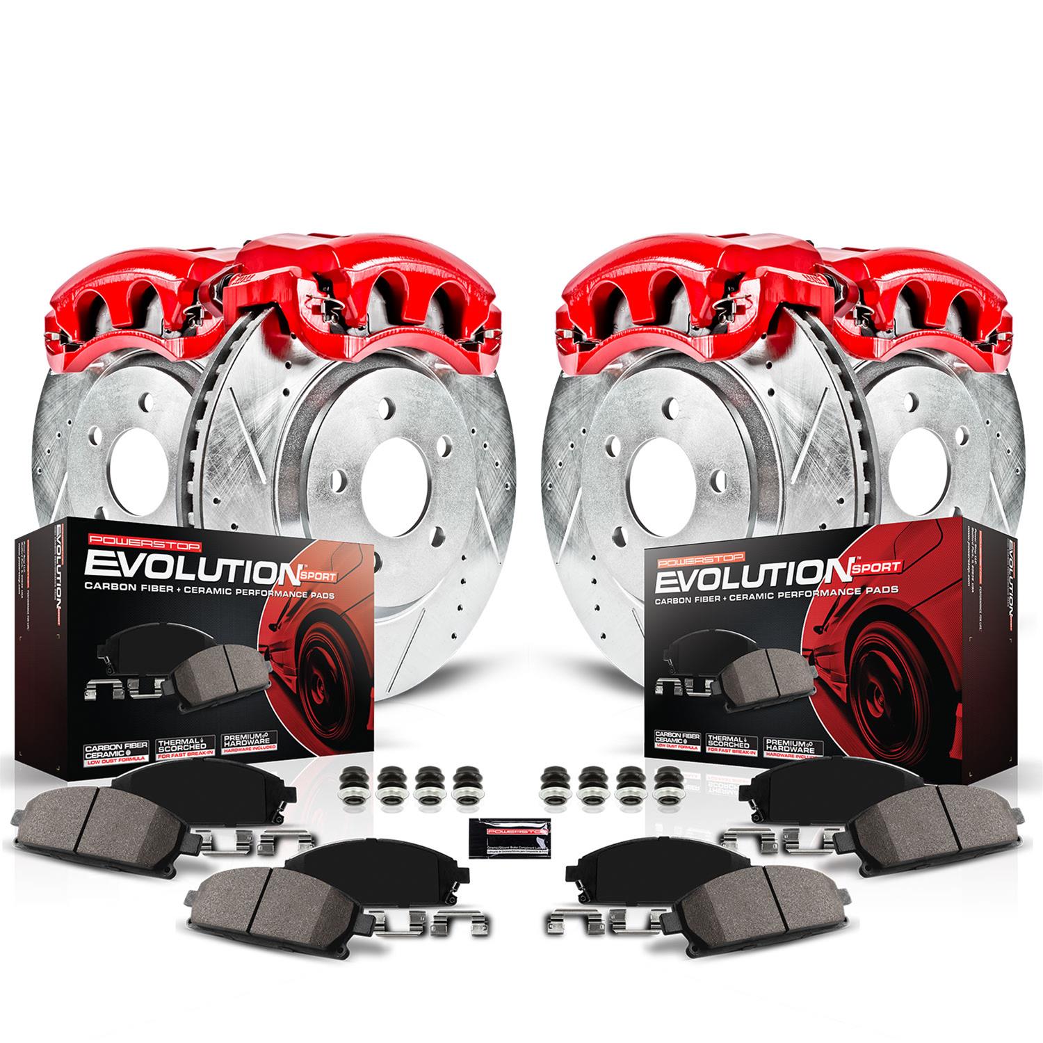 PowerStop KC2164A PowerStop Z23 Evolution Sport Brake Upgrade Kits with Calipers - Zander Auto Parts
