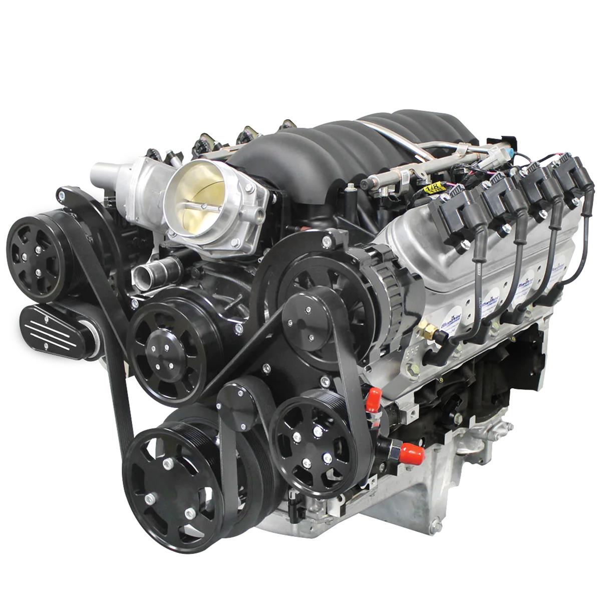 BluePrint Engines PSLS3763CTFKB BluePrint Engines Pro Series Chevy LS 376 C.I.D. 530 HP EFI Base Dressed Long Block Crate Engines - Zander Auto Parts