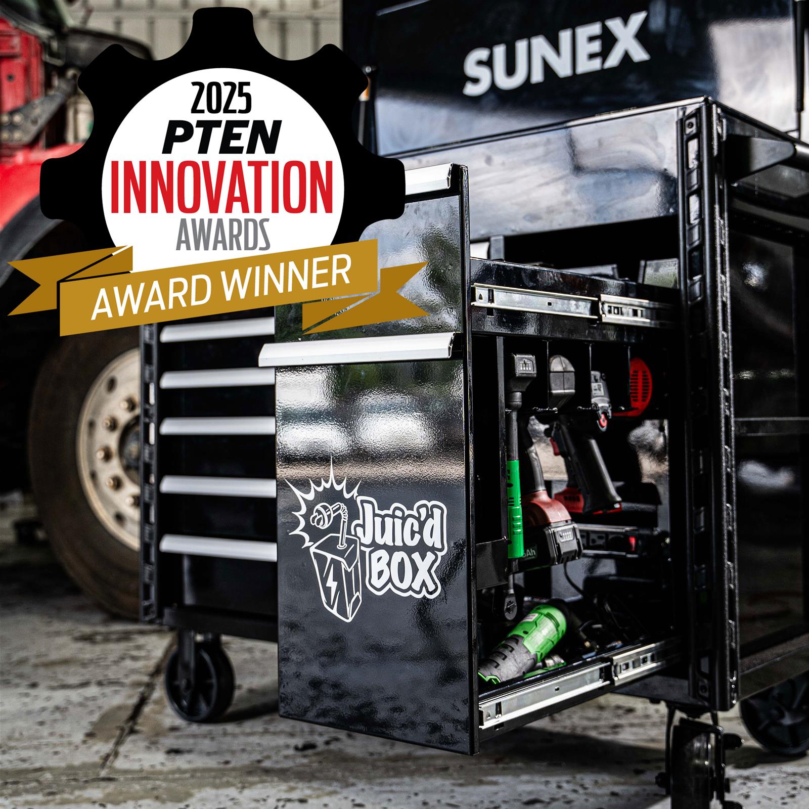 Sunex 8065PCBK Sunex Tools JUIC'D Box 7 Drawer Powered Carts - Zander Auto Parts