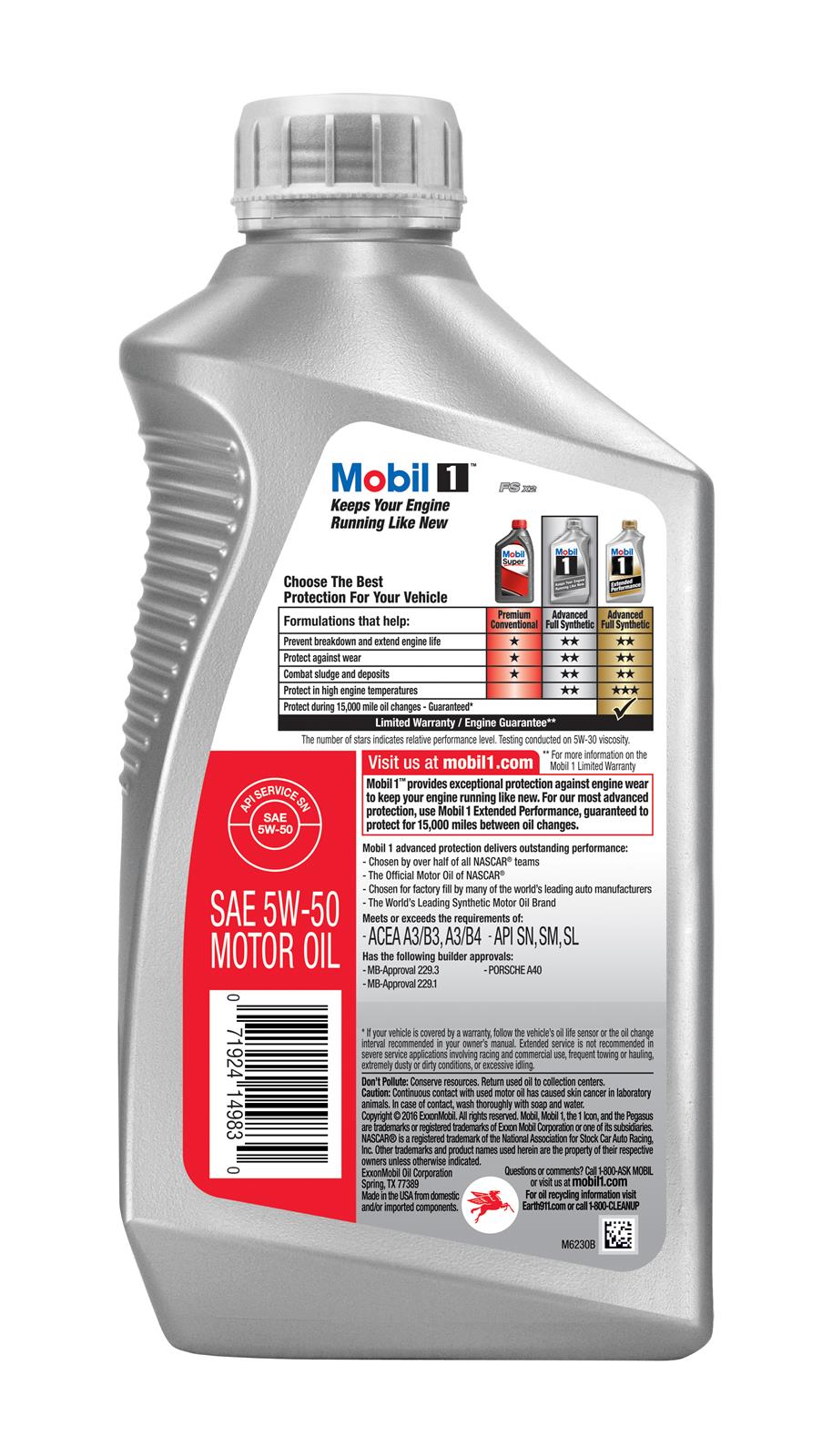 Mobil 122075 Mobil 1 FS X2 Motor Oil - Zander Auto Parts