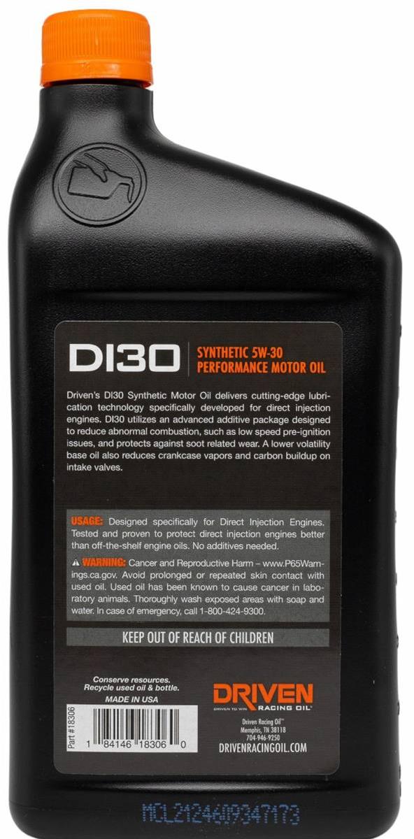 Driven Racing Oil 18306 Driven Racing Oil DI Synthetic Motor Oil - Zander Auto Parts