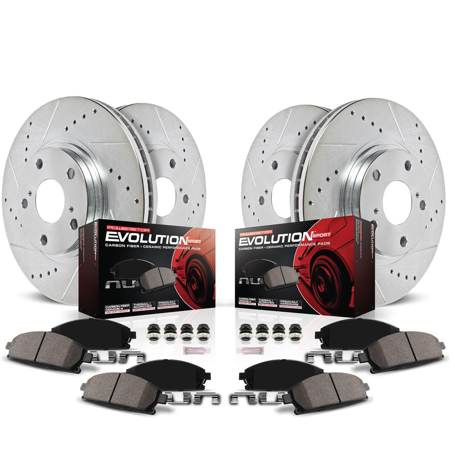 PowerStop K8694 PowerStop Z23 Evolution Sport Brake Upgrade Kits - Zander Auto Parts