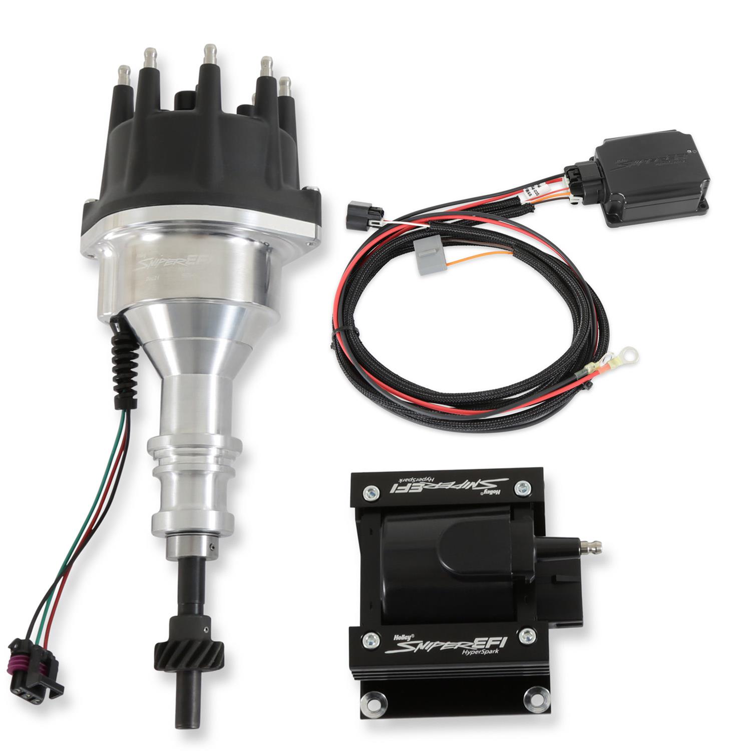 Holley Sniper 550-510-3PX-SBF Holley Sniper 2 EFI 650 HP Base Fuel Injection Systems with Power Distribution Module - Zander Auto Parts