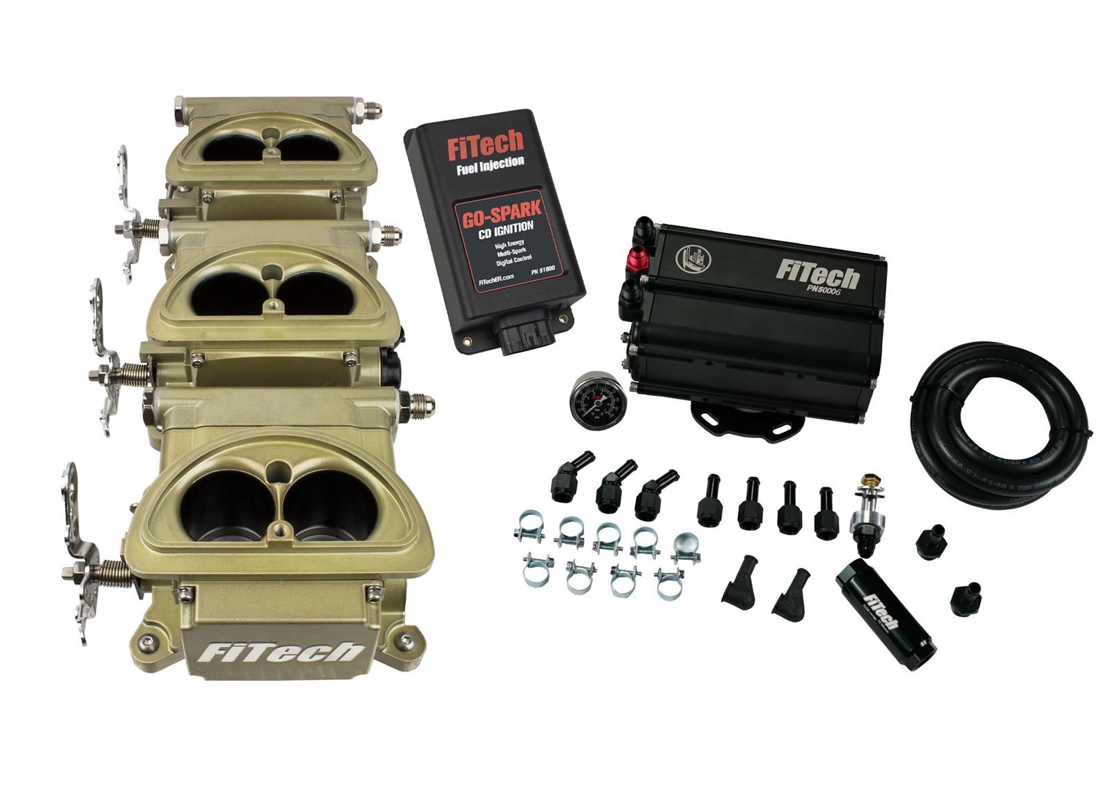 FiTech Fuel Injection 35561 FiTech Go EFI 3x2 Tri-Power 600 HP System Force Fuel Injection Master Kits - Zander Auto Parts