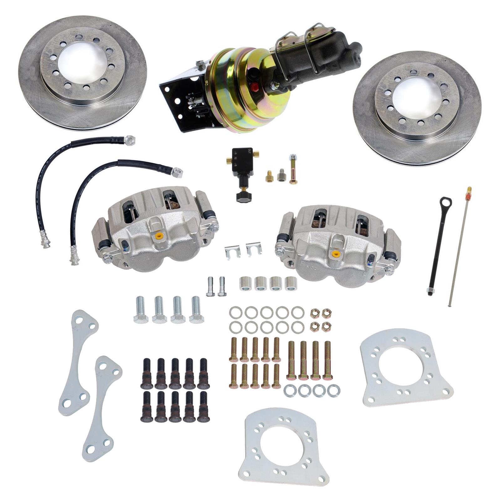 Summit Racing SUM-BK-45059 Summit Racing™ Stock Spindle Drum-to-Disc Brake Conversion Kits - Zander Auto Parts
