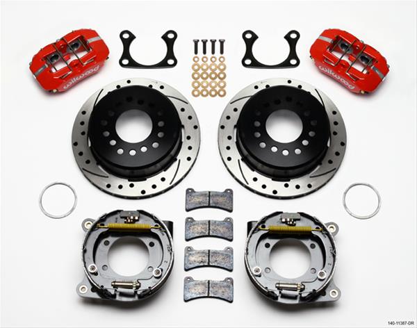 Wilwood Disc Brakes 140-11387-DR Wilwood Forged DynaPro Low-Profile Rear Parking Brake Kits - Zander Auto Parts