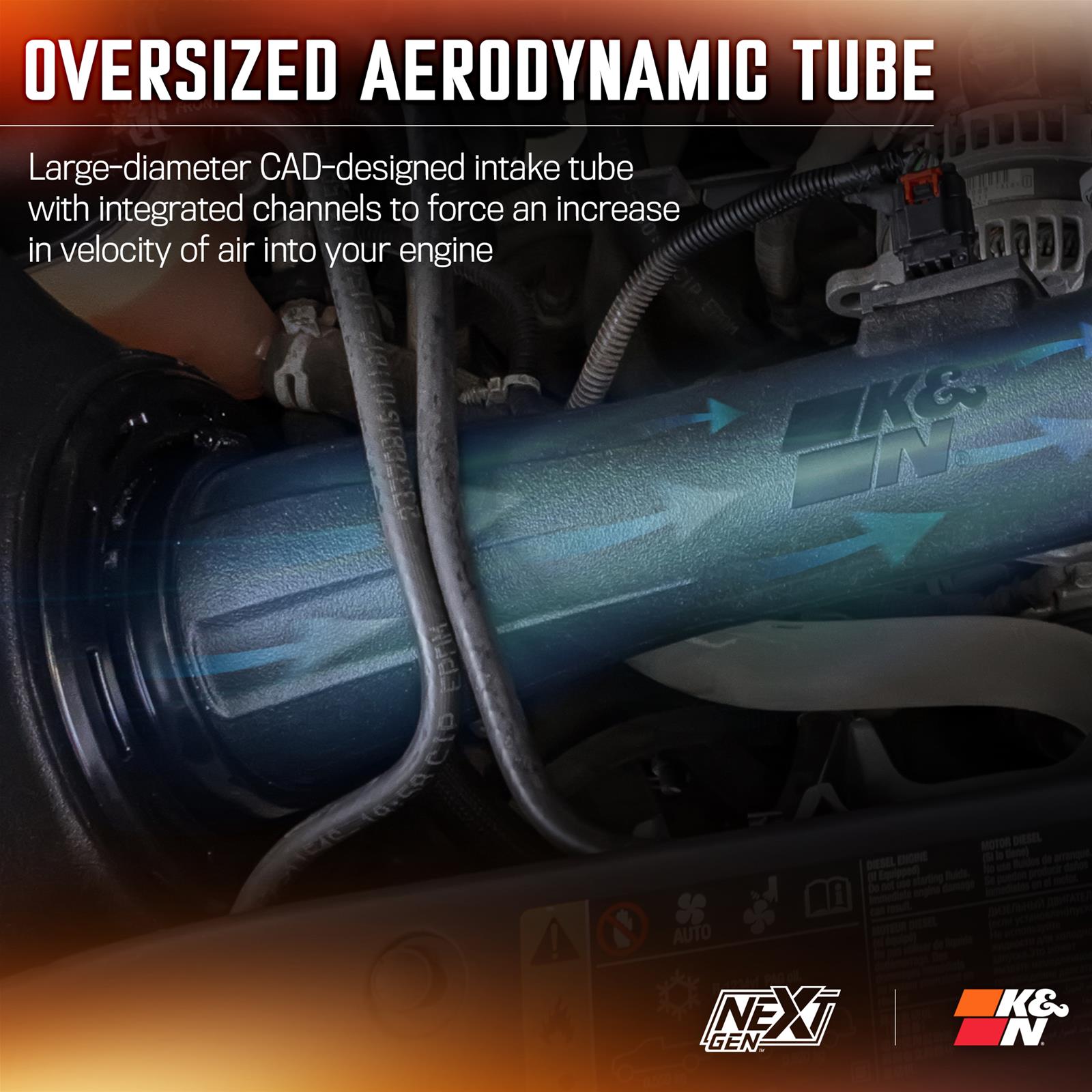 K&N 50-3082 K&N 50 Series NextGen Cold Air Intake Kits - Zander Auto Parts