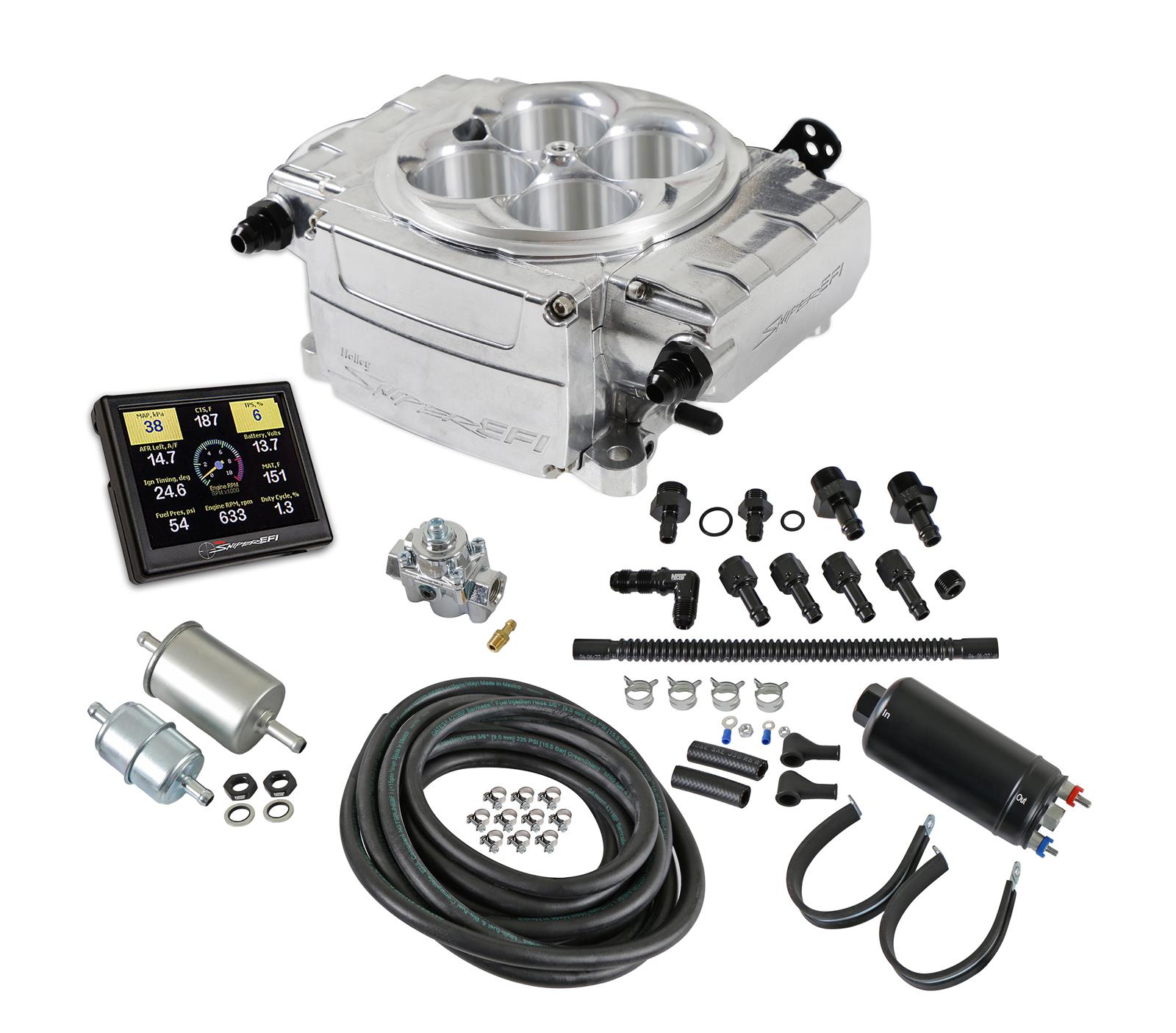 Holley Sniper 550-510-3XK Holley Sniper 2 EFI 650 HP Inline Pump Fuel Injection Systems - Zander Auto Parts
