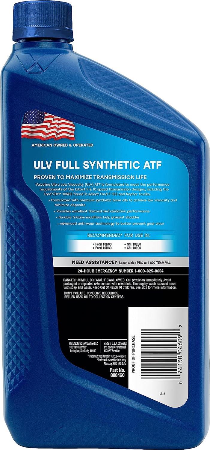Valvoline 888460 Valvoline ULV ATF Transmission Fluid - Zander Auto Parts