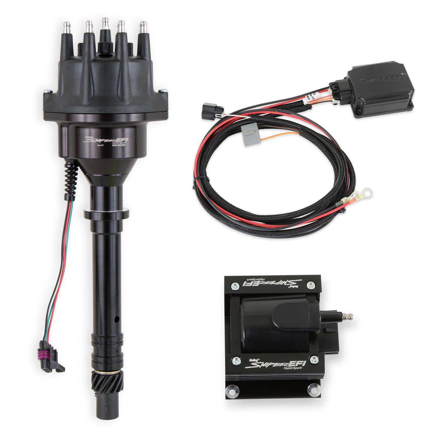 Holley Sniper 550-511-3PK-SBC Holley Sniper 2 EFI 650 HP Inline Pump Fuel Injection Systems with Power Distribution Module - Zander Auto Parts