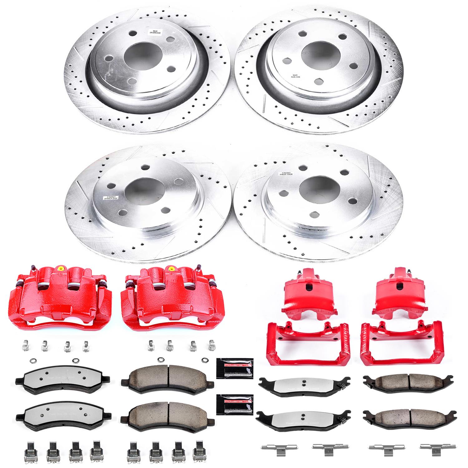 PowerStop KC2164A-36 PowerStop Z36 Truck and Tow Brake Upgrade Kits with Calipers - Zander Auto Parts