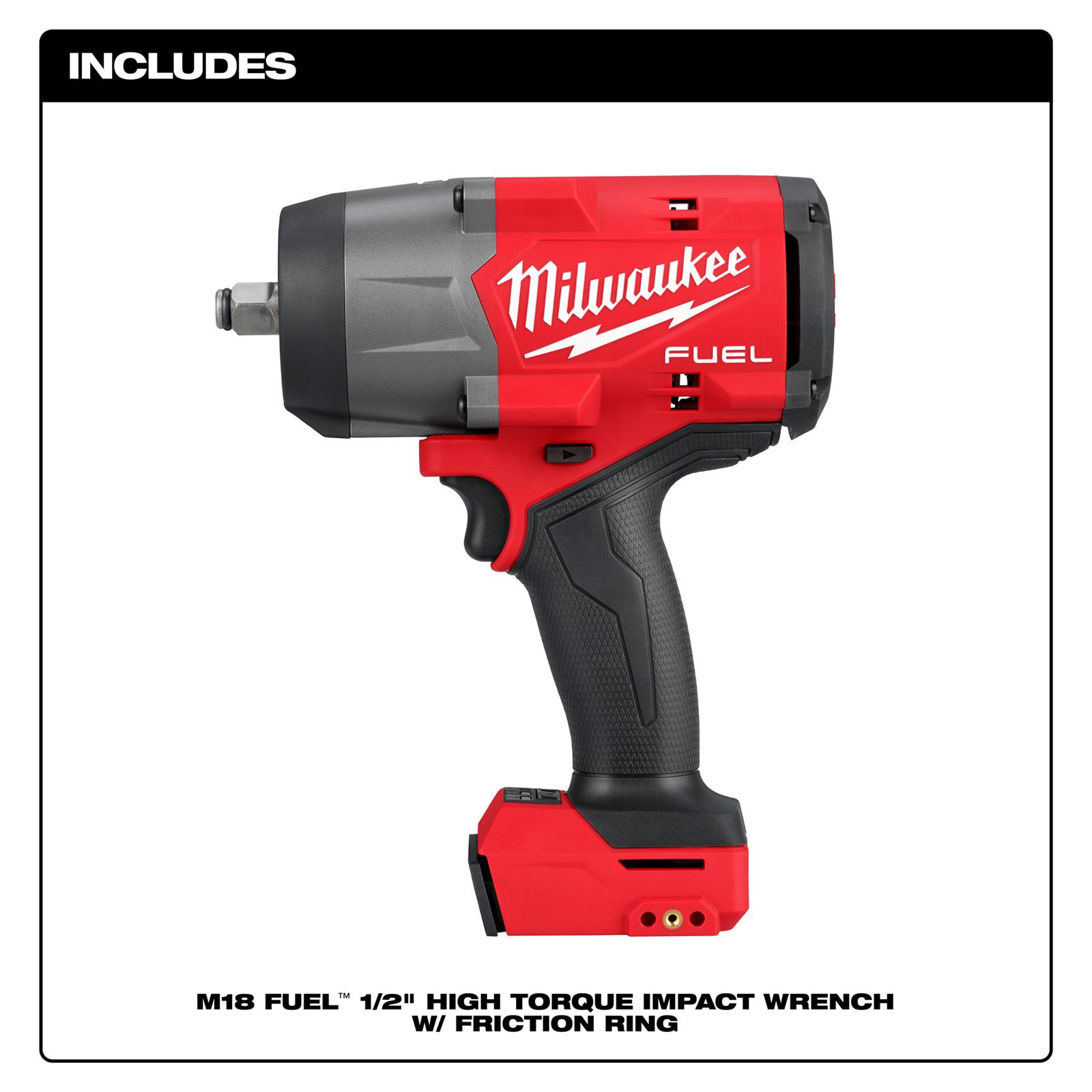 Milwaukee Tool 2967-20 Milwaukee M18 FUEL 1/2 in. High-Torque Impact Wrench with Friction Ring - Zander Auto Parts